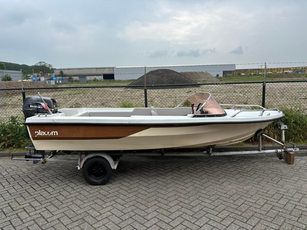 Placom 450 met trailer, Watersport en Boten, Ophalen, Overige merken, Gebruikt, 4 m