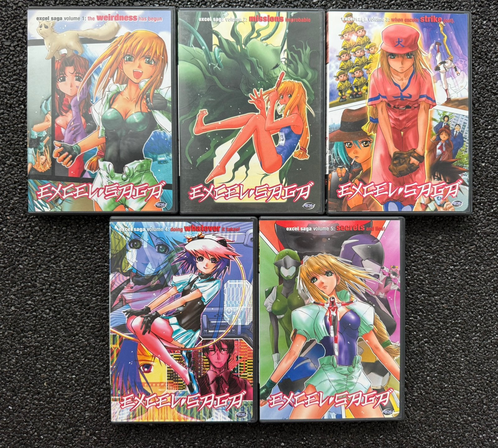 Manga / Anime 5 DVD set - Excel Saga Volume 1 2 3 4 5, Ophalen, Gebruikt, Anime (Japans)