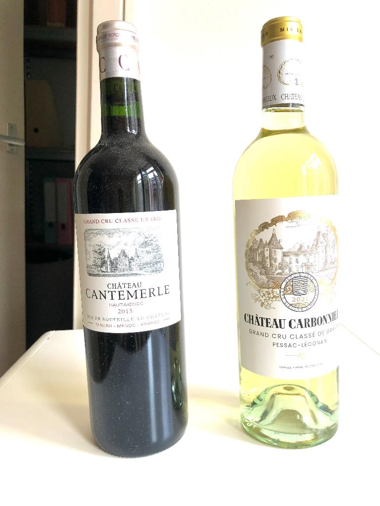 Chateau Cantemerle 2015 en Chateau Carbonnieux 2021, Nieuw, Ophalen of Verzenden, Overige typen, Frankrijk