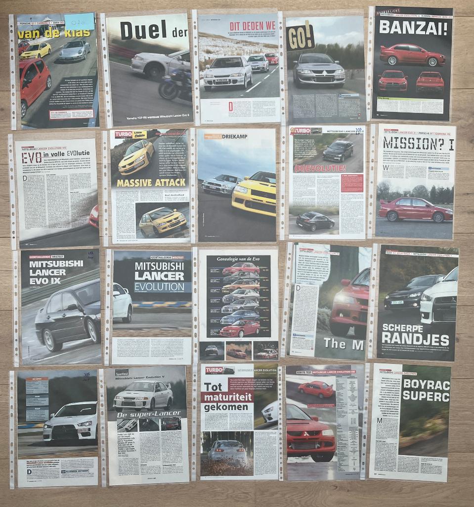 MITSUBISHI LANCER EVO - ARTIKELS, Verzenden, Zo goed als nieuw, Mitsubishi
