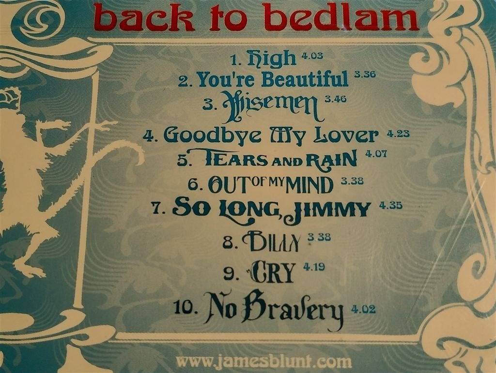 James Blunt - Back To Bedlam [NIEUW], Ophalen of Verzenden, Gebruikt