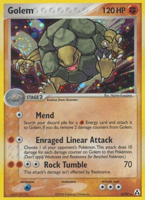 6/92 Golem - LM (ENG), Hobby en Vrije tijd, Verzamelkaartspellen | Pokémon, Ophalen of Verzenden, Nieuw, Losse kaart, Foil