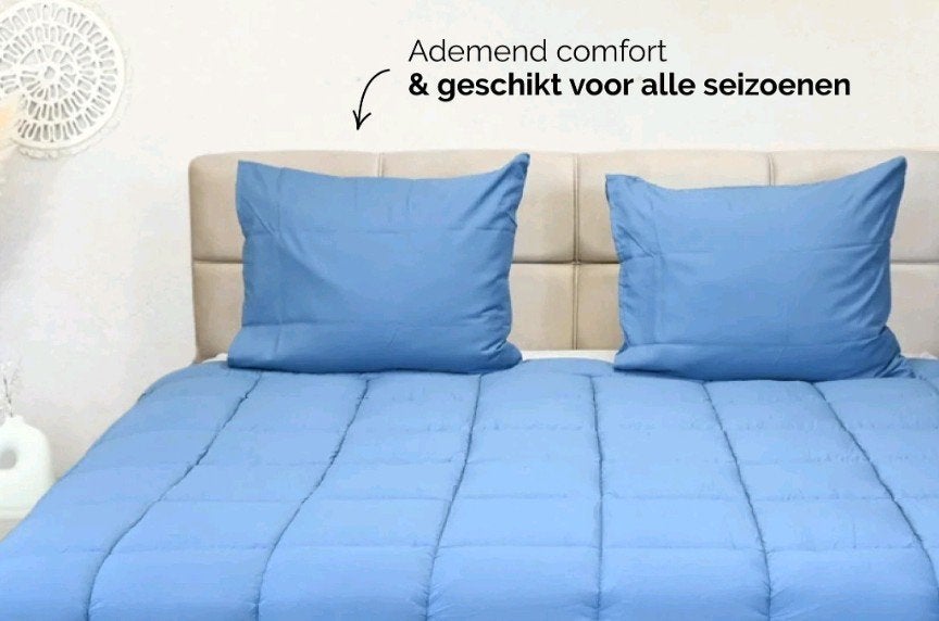 Happybed Bluestone dekbed 140x220 incl. slopen, Eenpersoons, Blauw, Happybed, Onbekend