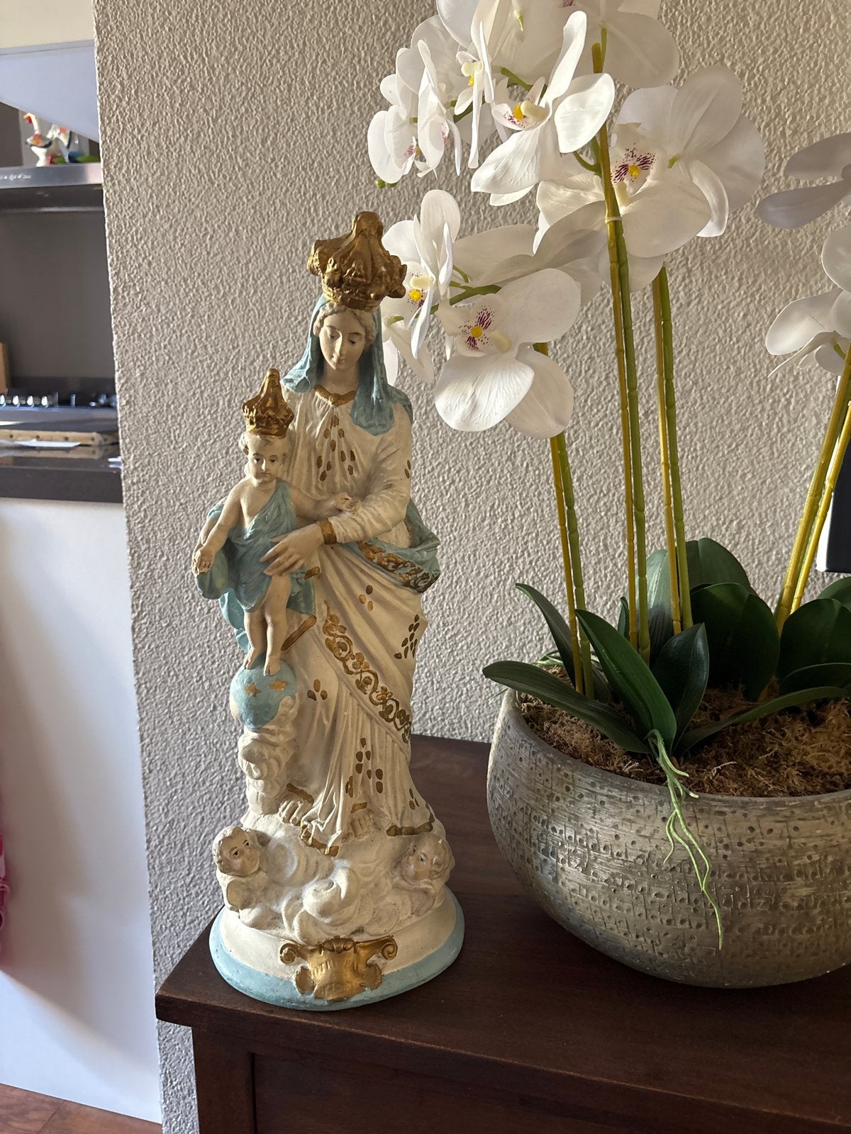 Beeld Maria met kind, 48cm hoog, Ophalen of Verzenden