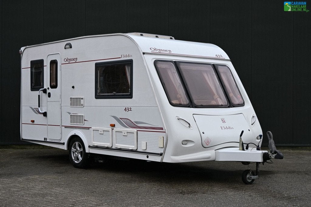 Elddis Odyssey 432 Mover|Voortent|Ultraheat|Oven|Enkbedden, Standaardzit, Elddis, Ringverwarming, Tot en met 2