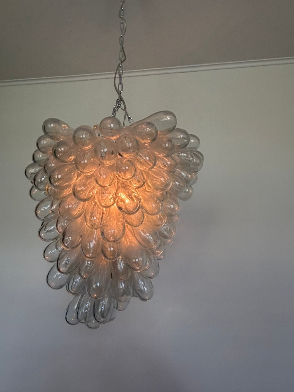 Vintage druiventros (grape) lamp van Murano glas, Huis en Inrichting, Ophalen, Gebruikt, Vintage, E27 (groot)