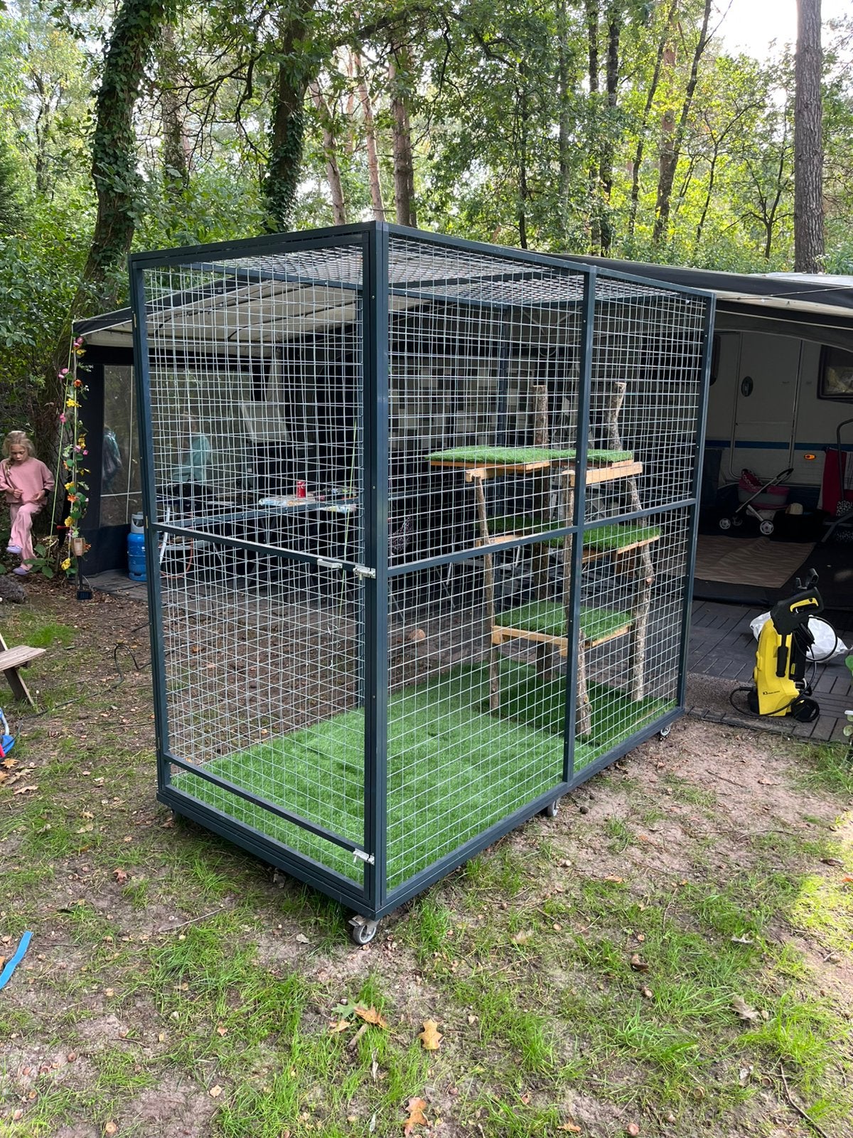 Verplaatsbare kattenren 1030x2000x1900, Dieren en Toebehoren, Ophalen, Zo goed als nieuw
