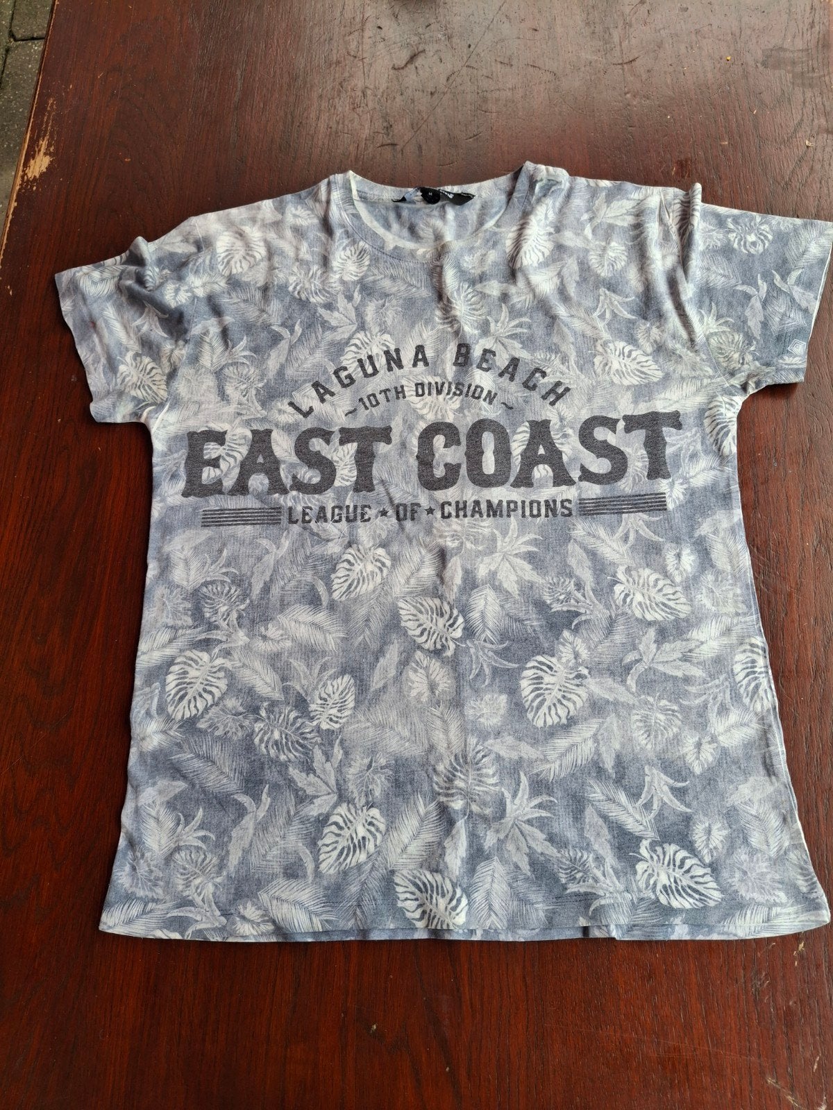 Cedar Wood State T-shirt M Laguna Beach tropische print, Maat 48/50 (M), Cedar Wood State, Ophalen of Verzenden, Grijs