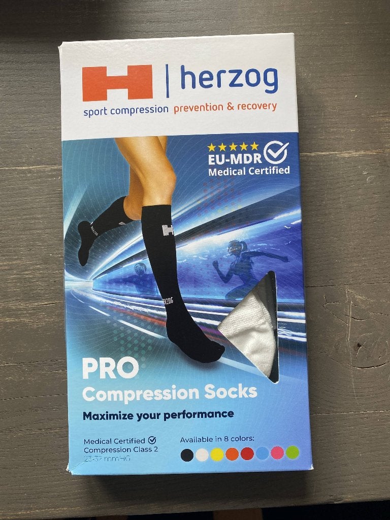 Nieuw. Compressiekousen Herzog wit 2 lang 36-39, Sport en Fitness, Overige merken, Overige typen, Nieuw, Ophalen of Verzenden