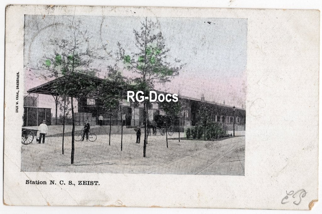 Ansichtkaart - Briefkaart Trein Station Zeist - NCS 1904, Ophalen of Verzenden, Voor 1920, Gelopen, Utrecht