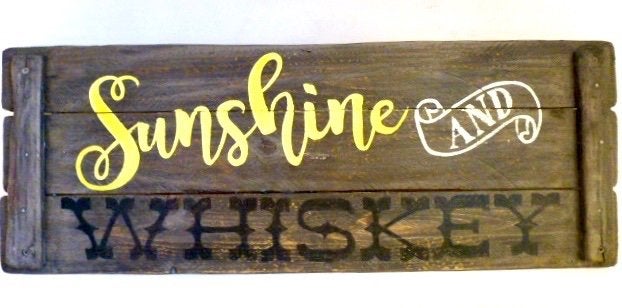 Handgeschilderd stoer houten whiskey/whisky/reclame/pub bord, Hout, Meerkleurig, Decoratieobject, Ophalen of Verzenden