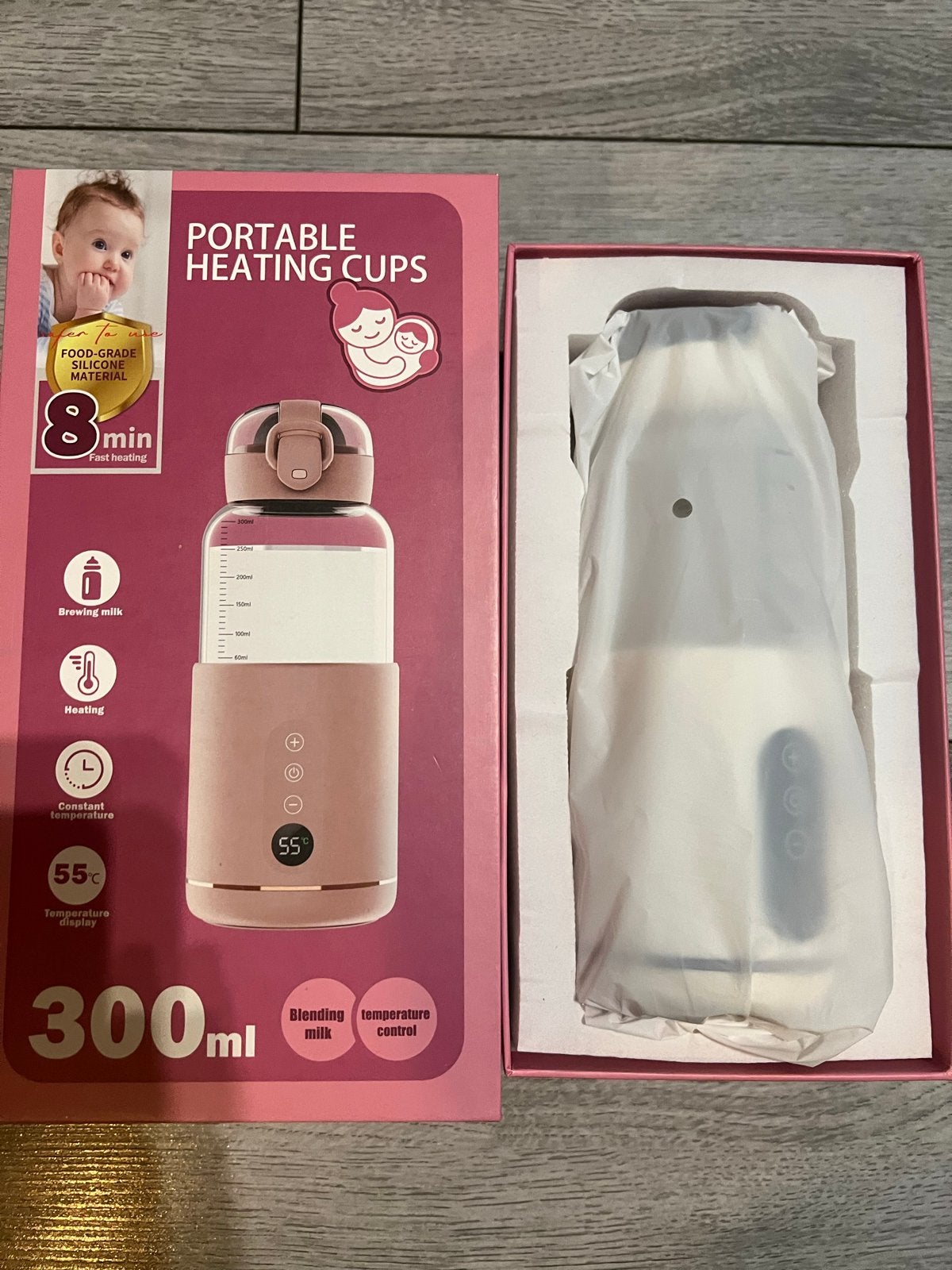 Draagbare Flessenwarmer - beige- 300ml, Nieuw, Ophalen of Verzenden, Draagbaar, Flessen- of potjesverwarmer