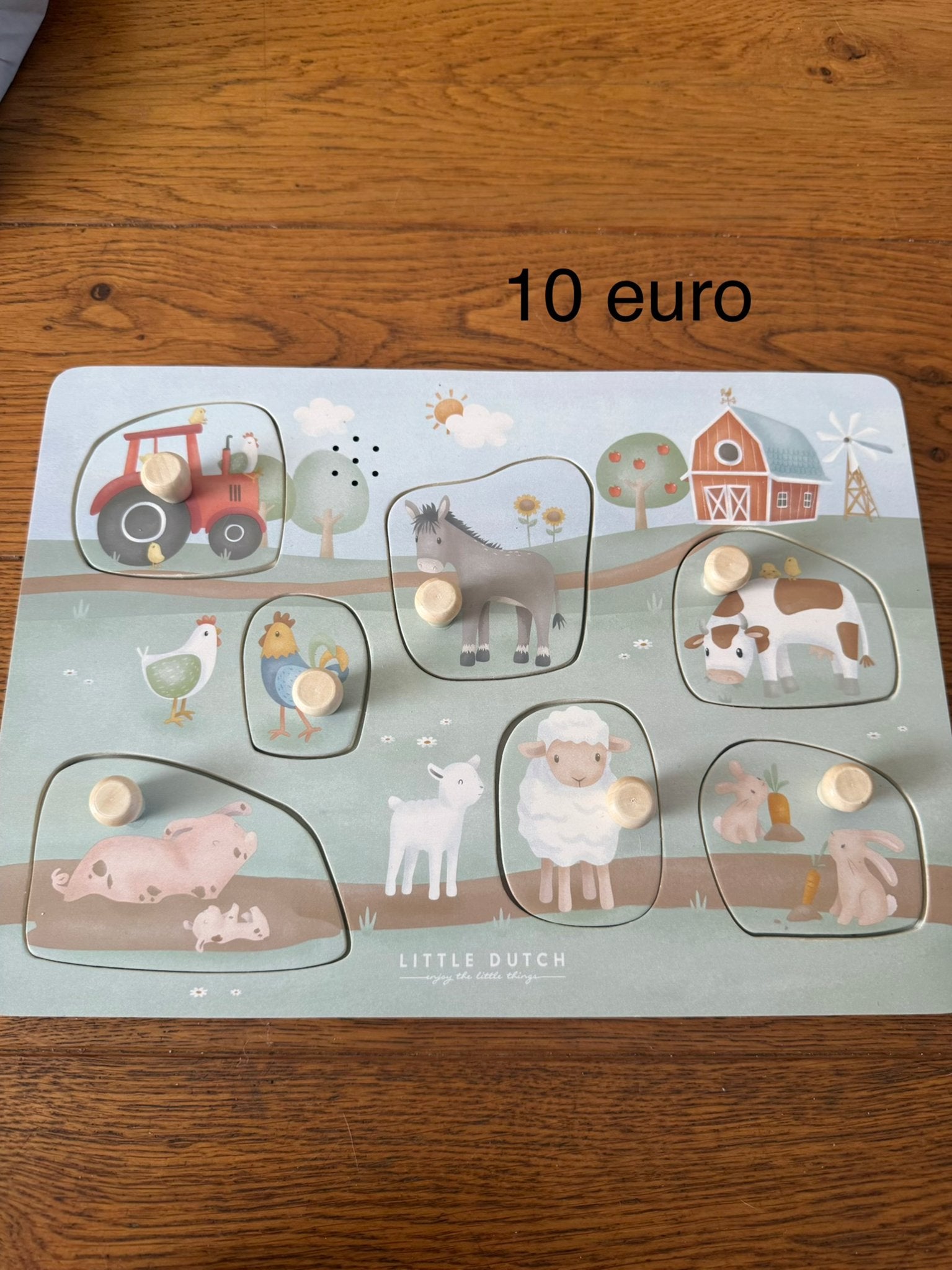 Little Dutch geluiden puzzels (boerderij en bos), Ophalen, Zo goed als nieuw, Van hout, Minder dan 10 stukjes