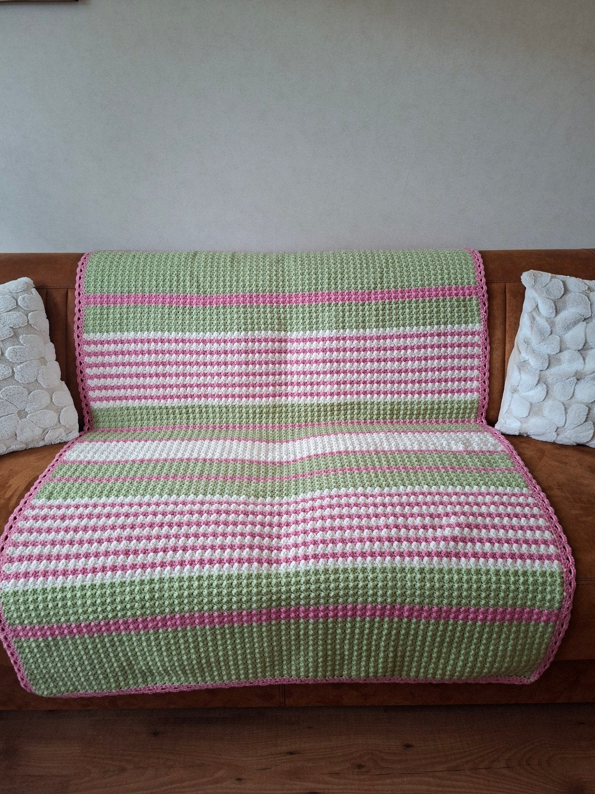 Nieuwe gehaakte ledikantdeken/ledikant deken herfst winter, Nieuw, Ophalen of Verzenden, Handgemaakt, 130 cm