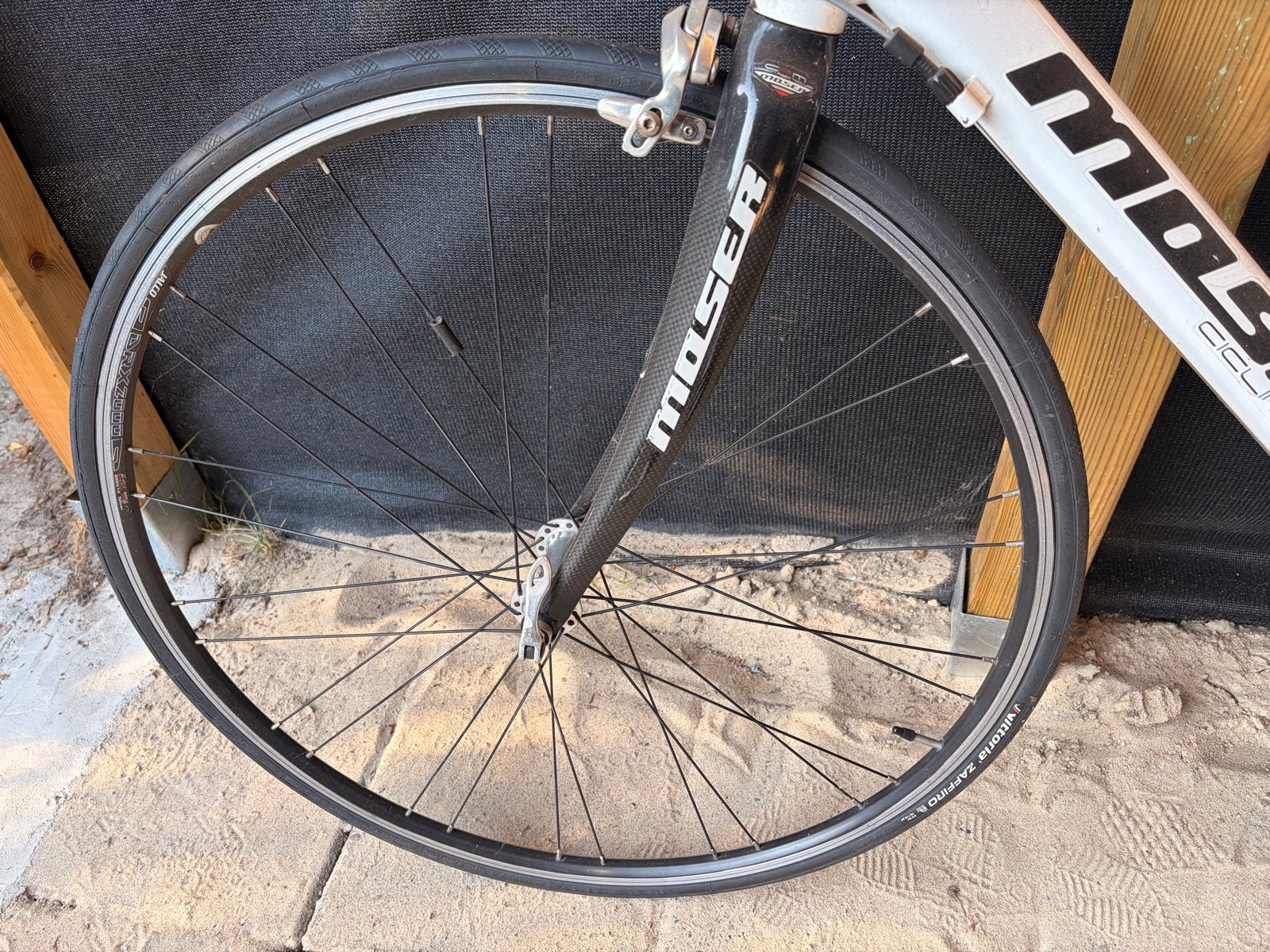 Moser Racefiets 58cm met carbon voorvork, Gebruikt, Carbon, Overige maten, 57 tot 61 cm