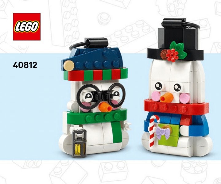 Lego | Winter | Kerst | Sneeuwpopornamenten | 40812, Lego, Overige thema's, Nieuw, https://legohouse.com/en-gb/info/contact-us/