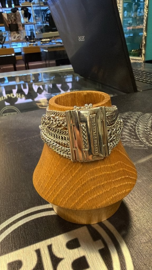 BUDDHA TO BUDDHA ARMBAND TYPE 124 C+ MULTI CHAIN € 499,95, Sieraden, Tassen en Uiterlijk, Armbanden, Ophalen of Verzenden, Zo goed als nieuw