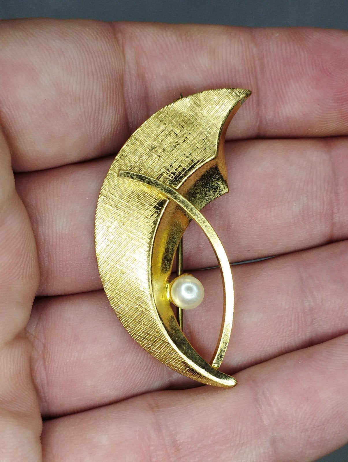 Prachtige vintage abstracte broche, Ophalen of Verzenden, Zo goed als nieuw, Zilver, Overige materialen