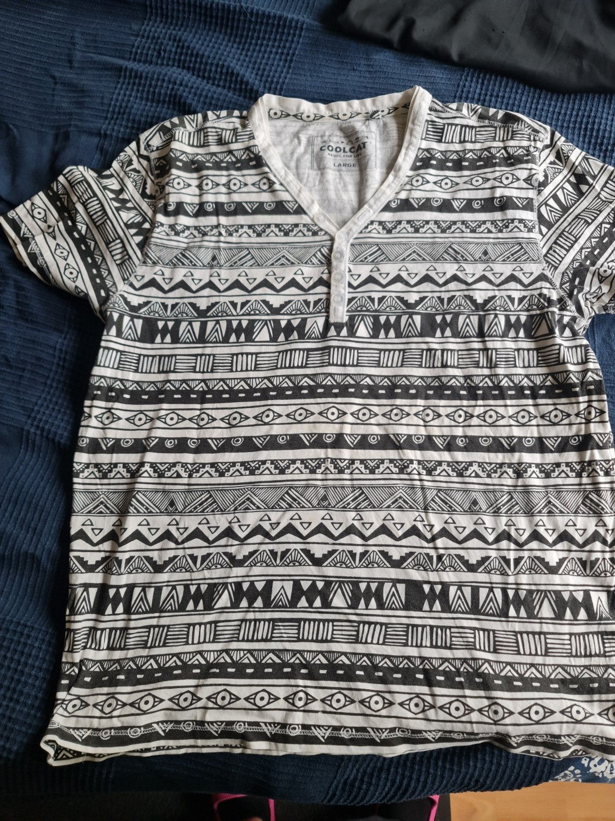Coolcat T-shirt met aztekenprint - Maat L, Kleding | Heren, Ophalen, Maat 52/54 (L), Meerkleurig, Coolcat