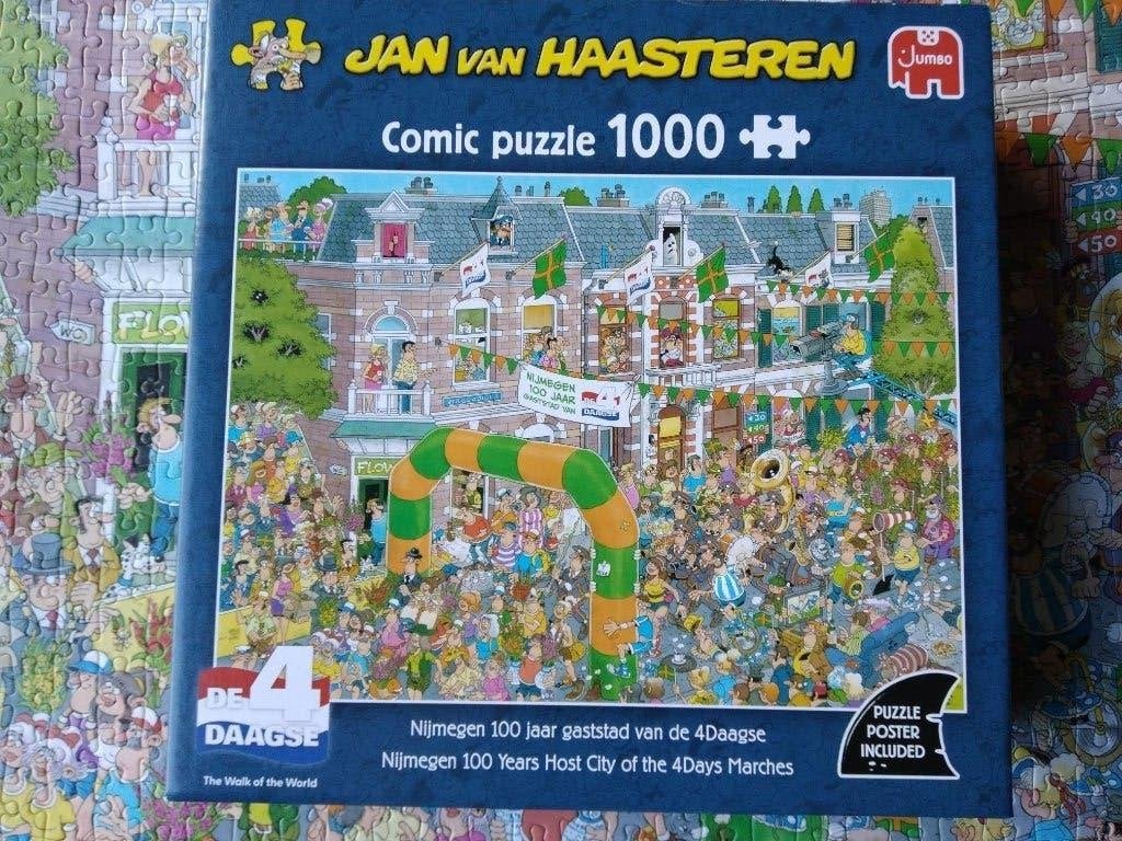 Jan van Haasteren puzzel [1000st] NIJMEEGSE VIERDAAGSE, Ophalen of Verzenden, 500 t/m 1500 stukjes, Zo goed als nieuw, Puzzelboek
