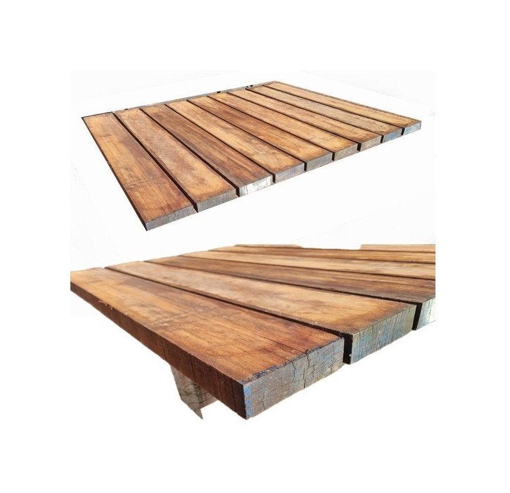 Hardhouten brugdekdelen fijnbezaagd, Tuin en Terras, Ophalen, Planken, Nieuw, Hardhout
