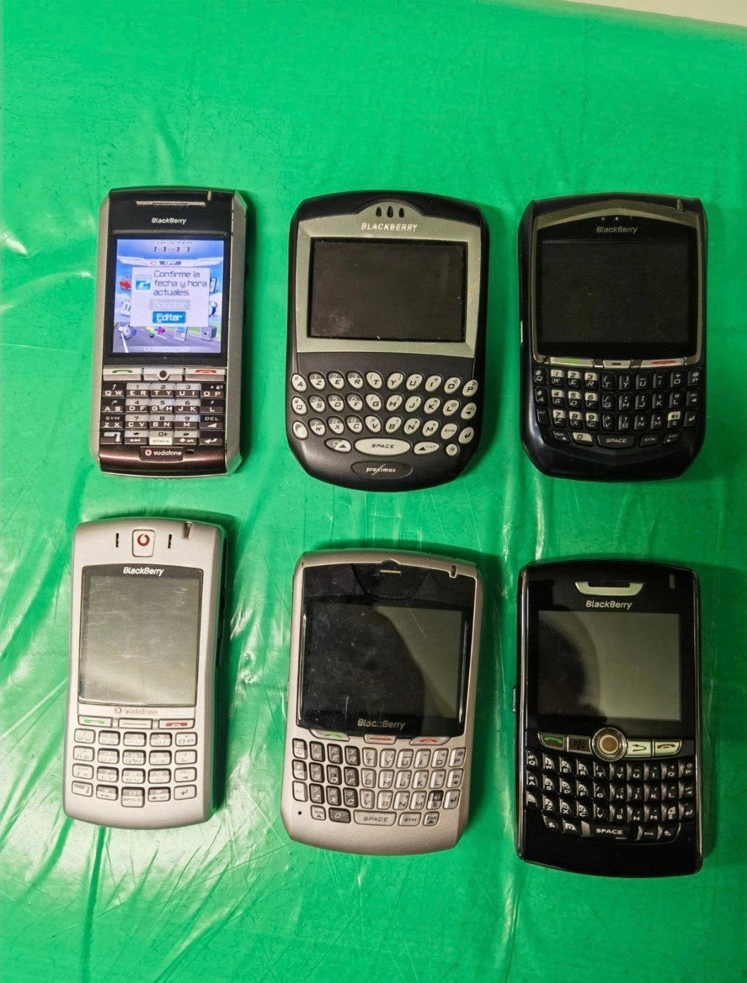 Partij vintage BlackBerry telefoons - Oude modellen, Gebruikt, Overige kleuren, Ophalen of Verzenden, Minder dan 3 megapixel