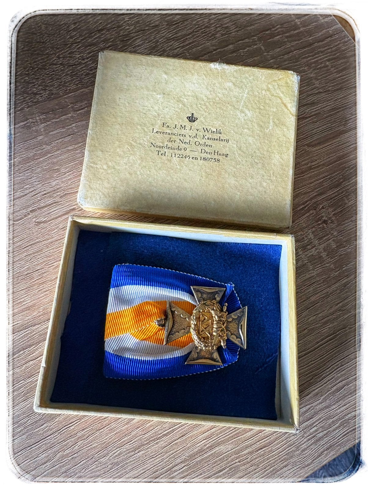 Kmar/Marechaussee Officierskruis 15 jaar trouwe dienst, Verzenden, Overige soorten, Nederland, Lintje, Medaille of Wings
