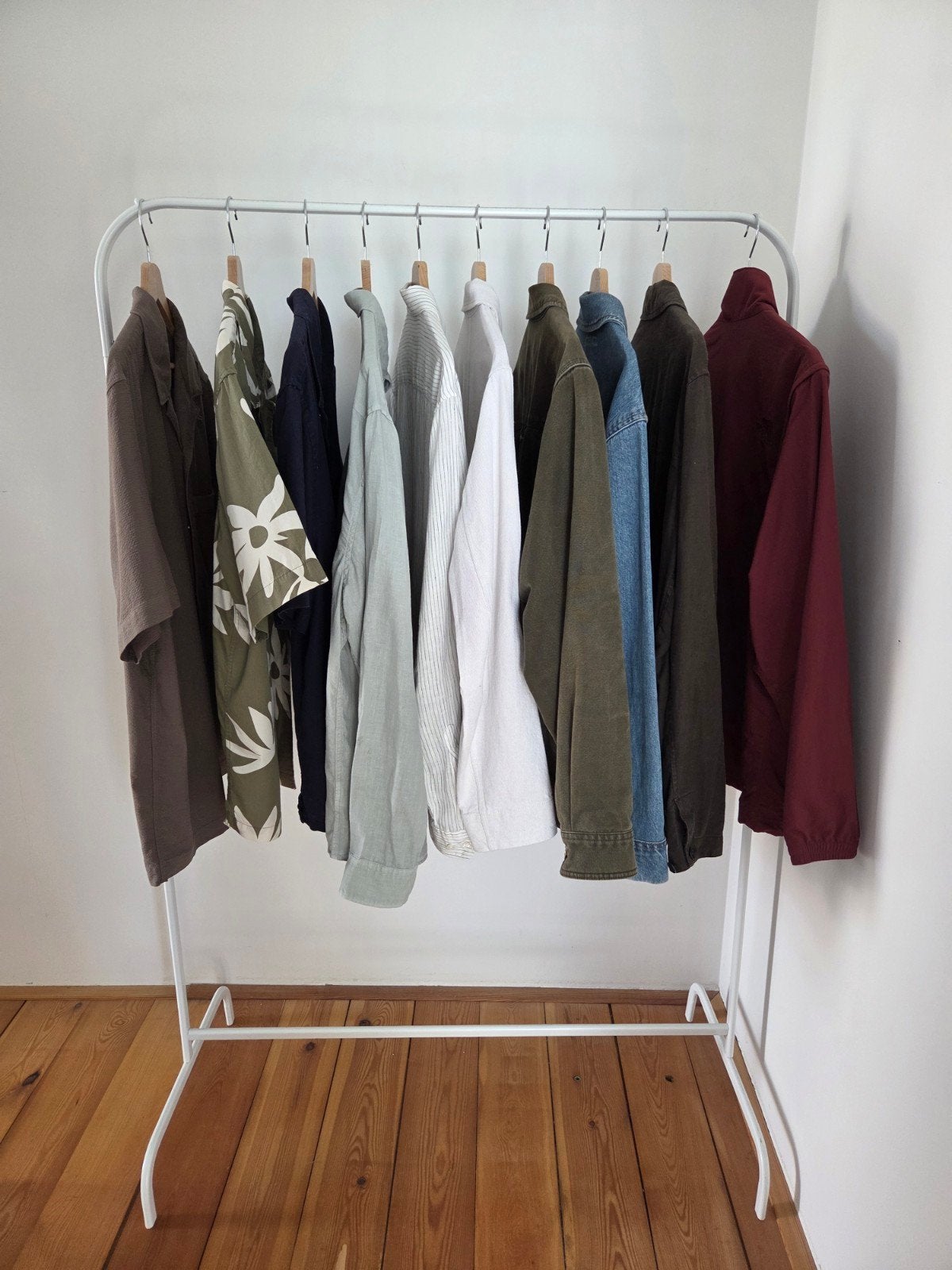 Kledingrek wit metaal - perfect voor slaapkamer/winkel, Ophalen, Gebruikt