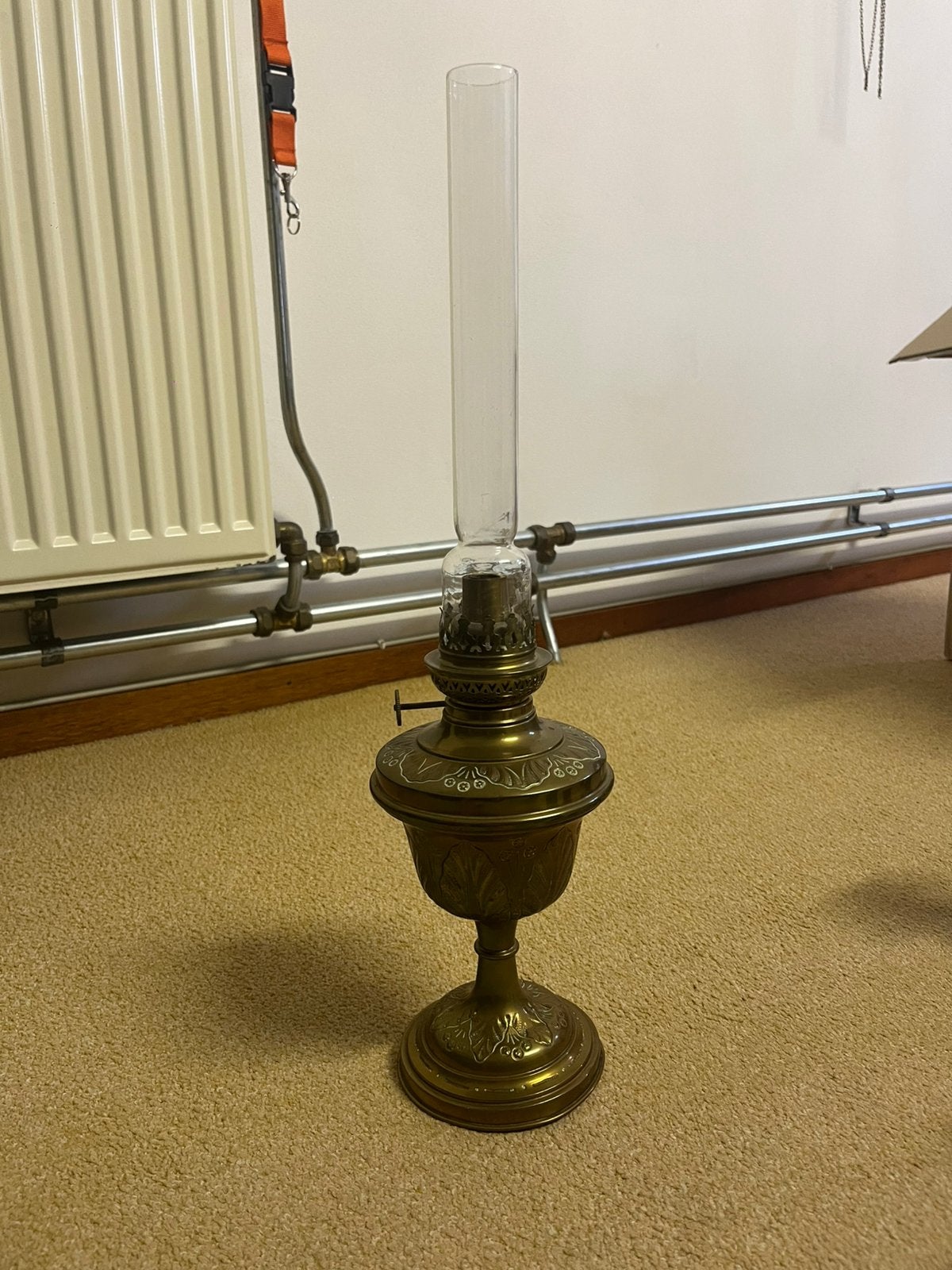 Antieke olielamp, Antiek en Kunst, Ophalen, Koper of Brons