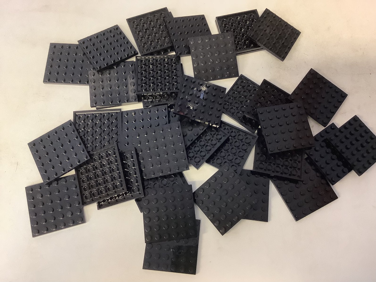 Lego plaat 6x6 zwart, Ophalen of Verzenden, Gebruikt, Losse stenen, Lego