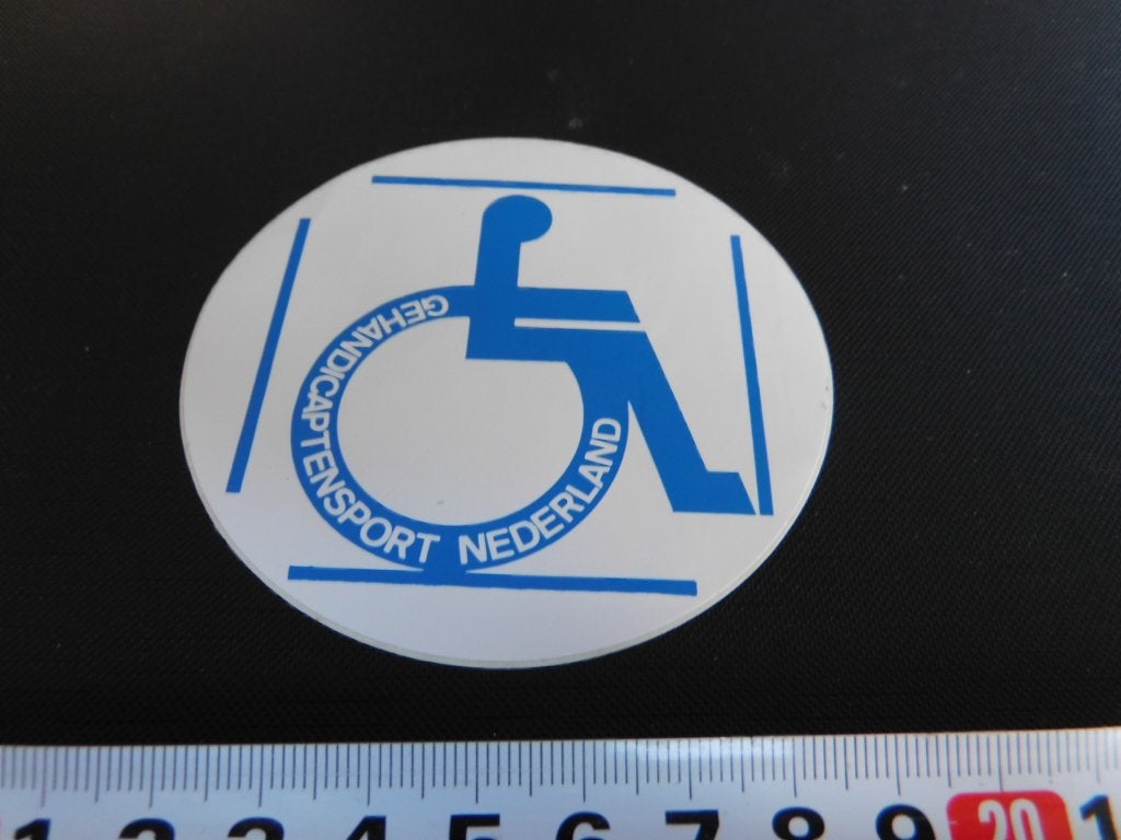 sticker gehandicaptensport nederland - rolstoel, Ophalen, Zo goed als nieuw