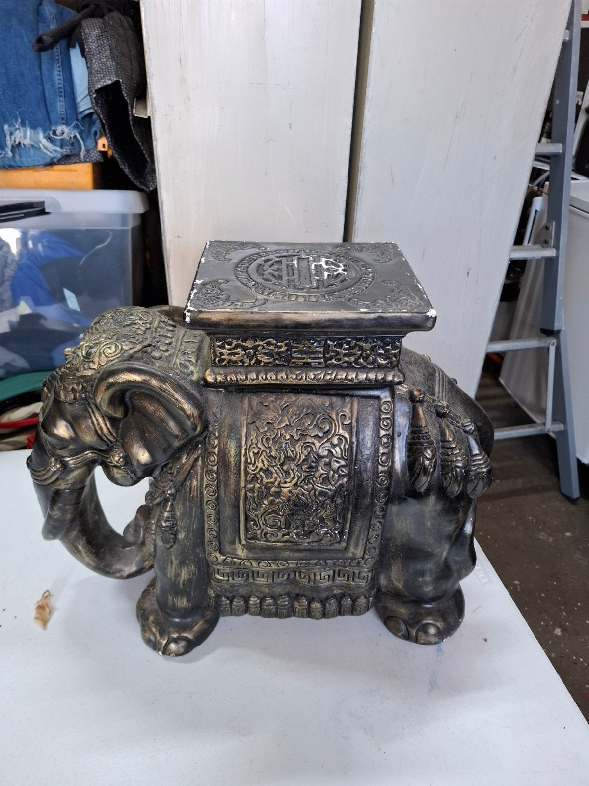 Decoratieve olifant met plateau - Oosters/Vintage stijl, Huis en Inrichting, Ophalen, Gebruikt, Meerkleurig, Onbekend