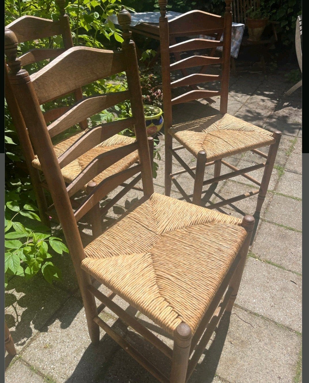 5 originele vintage knopstoelen., Antiek en Kunst, Ophalen