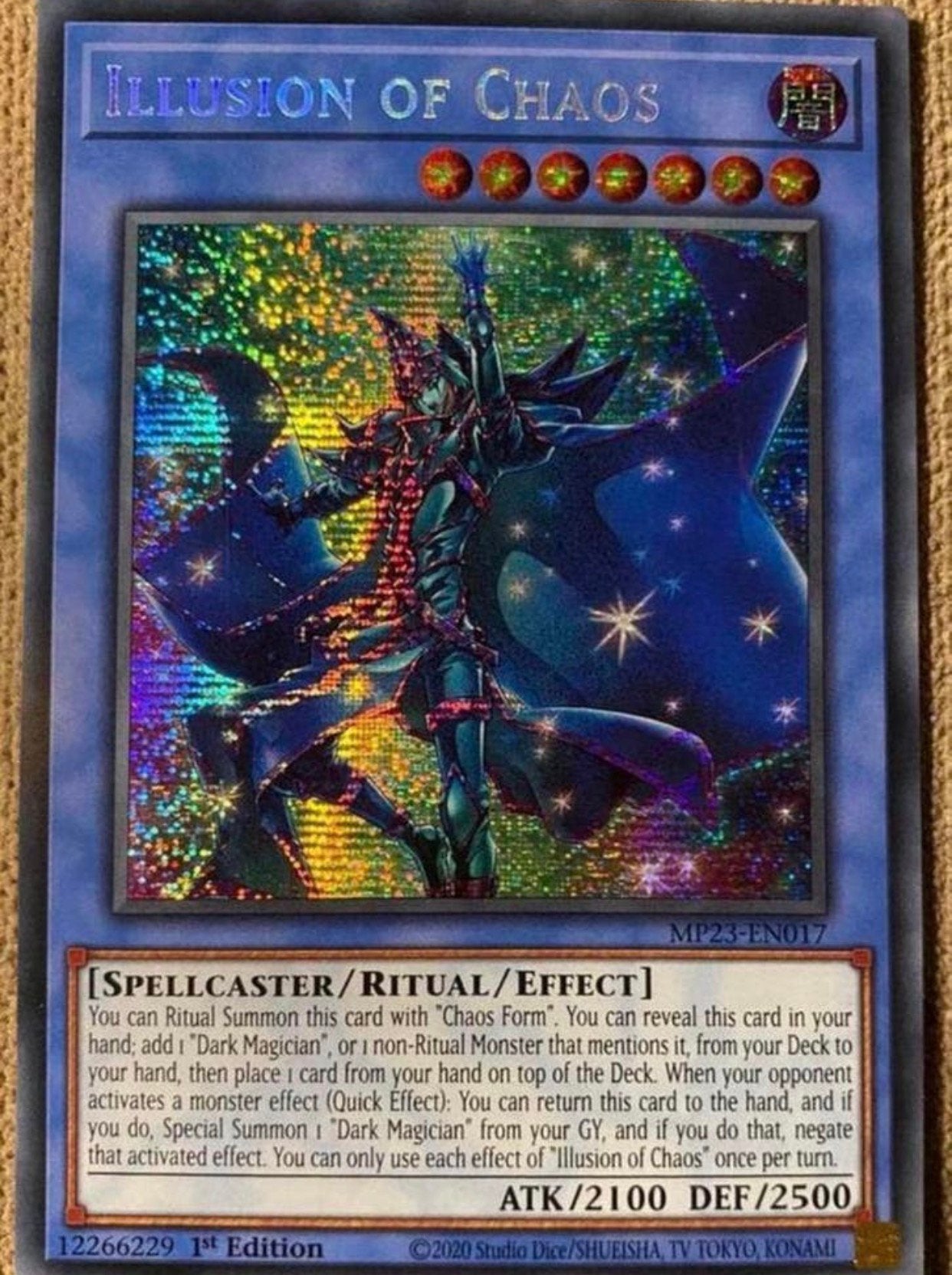Yu-Gi-Oh! Illusion of Chaos MP23 1st Edition !, Hobby en Vrije tijd, Verzamelkaartspellen | Yu-gi-Oh!, Ophalen of Verzenden, Zo goed als nieuw