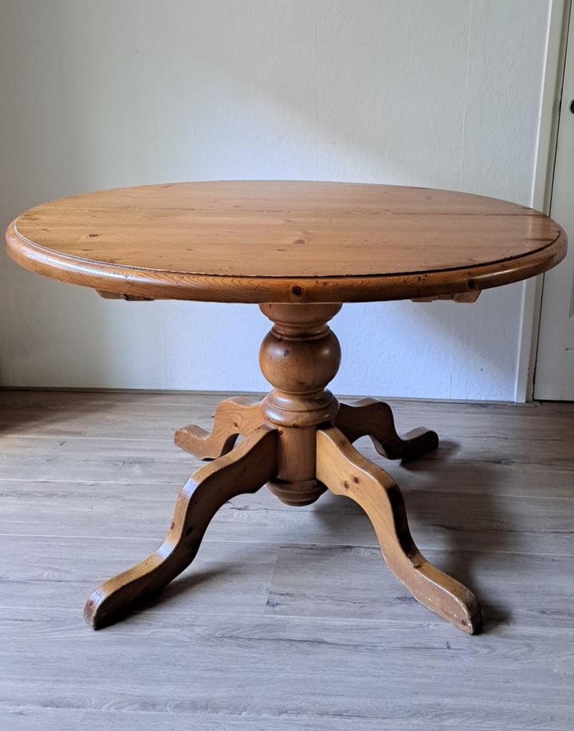 Mooie houten ronde tafel - uitschuifbaar | mag snel weg, Ophalen