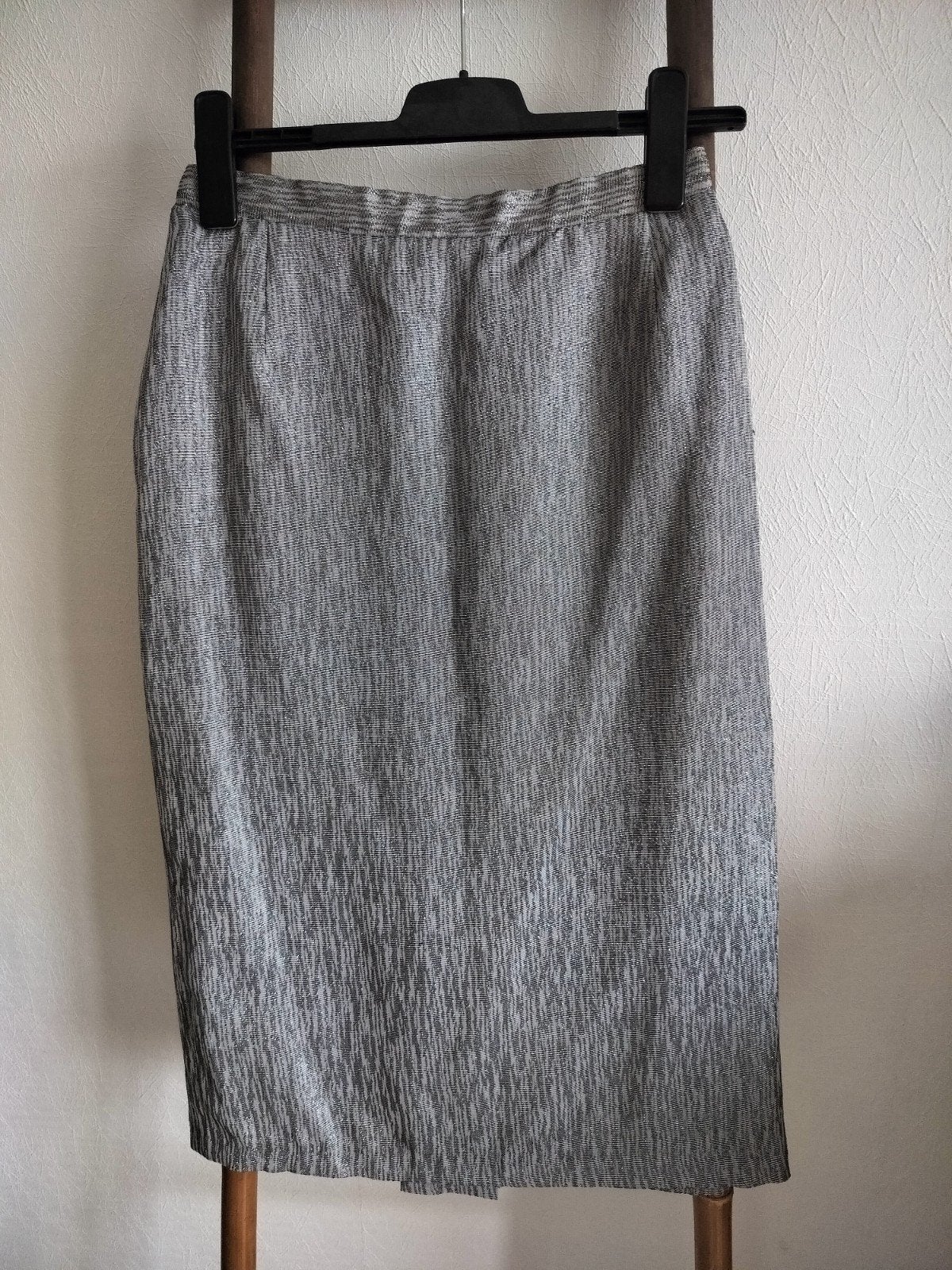 Vintage rok met plisse split. Grijs/zilver, Kleding | Dames, Rokken, Ophalen of Verzenden