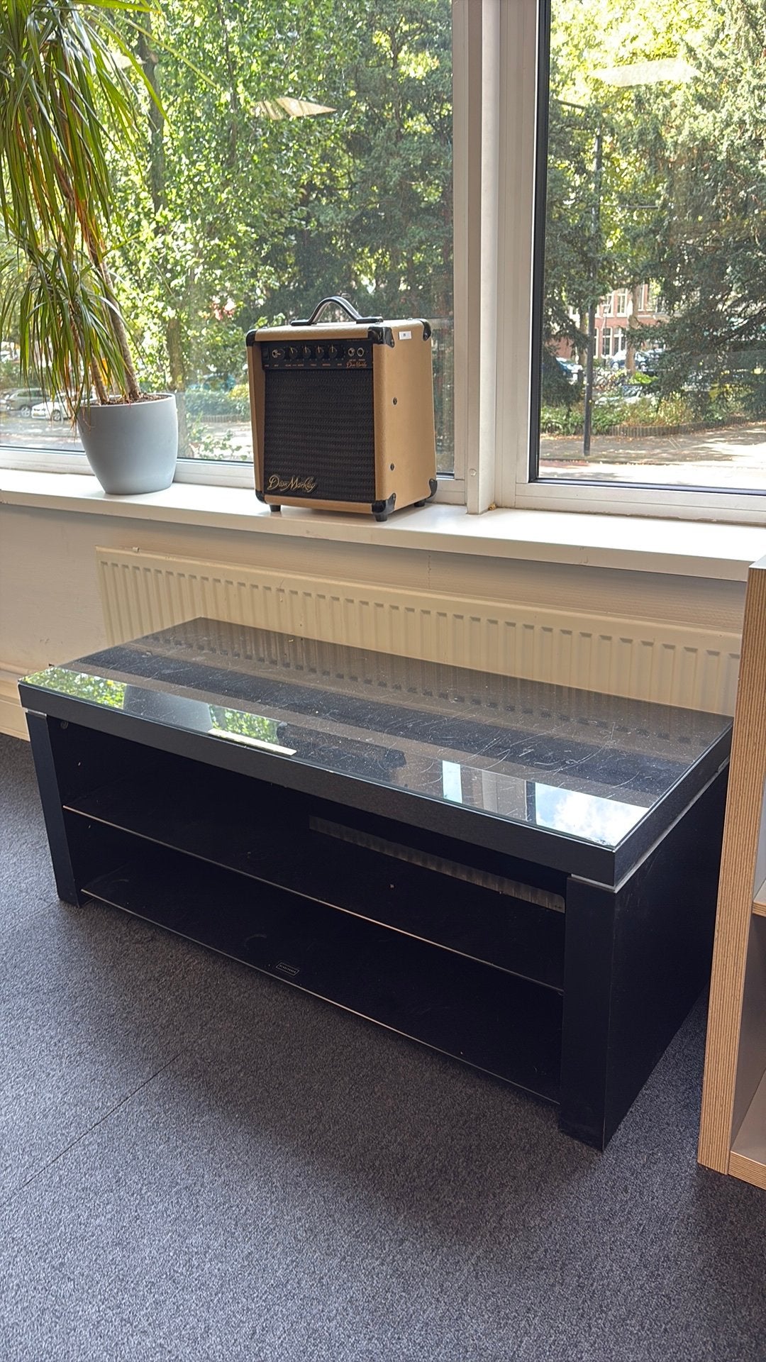 Audio of tv meubel voor weinig, Huis en Inrichting, Kasten | Televisiemeubels, Ophalen, Gebruikt, 100 tot 150 cm, Glas