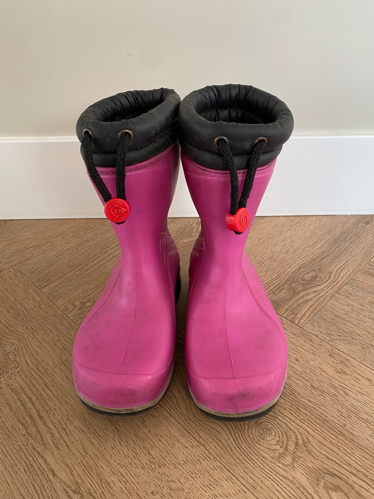 Dunlop gevoerde regenlaarzen maat 30, Gebruikt, Meisje, Ophalen of Verzenden, Laarzen