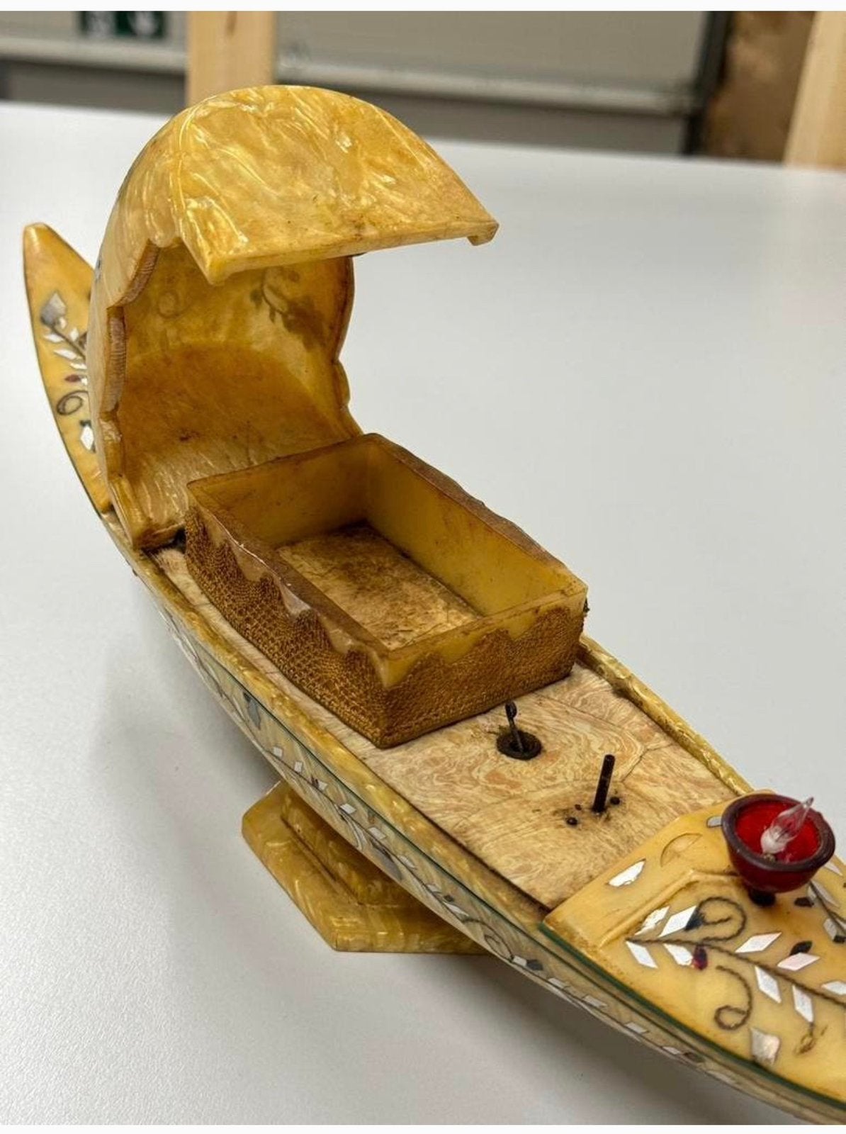 1930 Sieraden Doos Venetiaanse Italie Gondola Gondel antiek, Ophalen of Verzenden