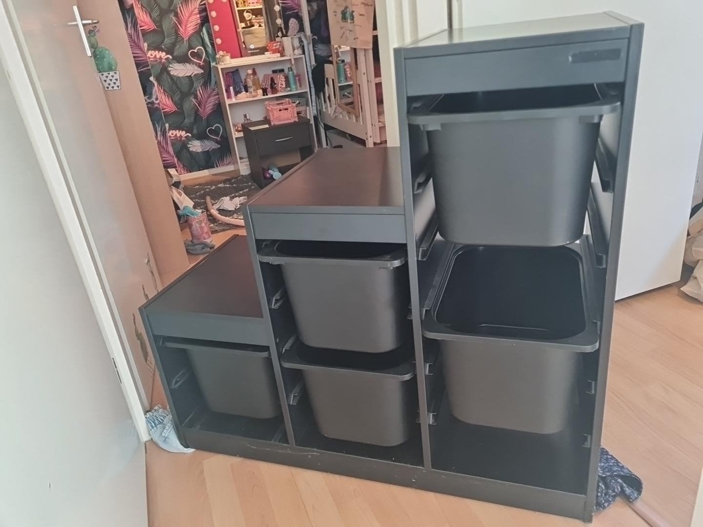 IKEA Trofast opbergkast met bakken, zwart, Ophalen, Gebruikt, Kast