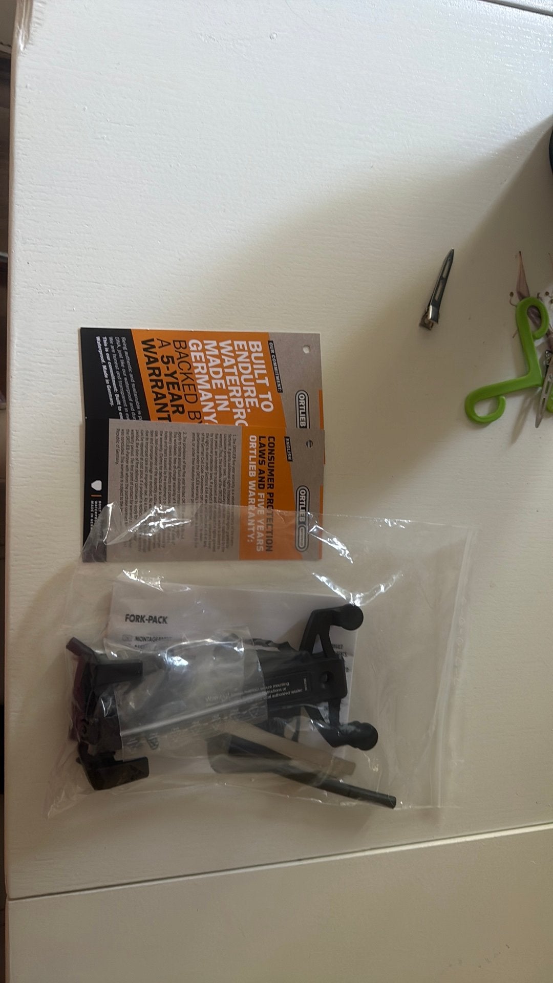 Ortlieb forkpack mounting set, Ophalen, Nieuw