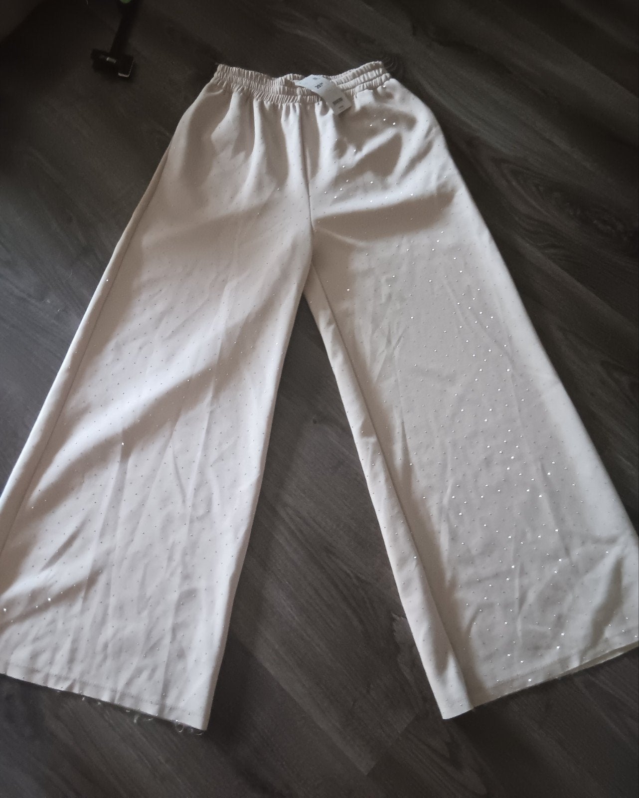 Broek met strassteentjes, Kleding | Dames, Maat 38/40 (M), Zwart, Nieuw, Ophalen of Verzenden