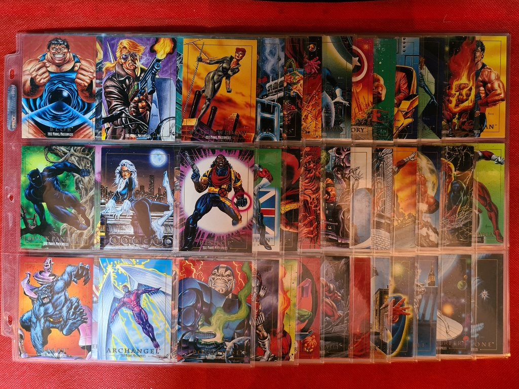 Marvel Masterpieces Trading Cards 1992 Complete base set, Boeken, Amerika, Diverse Marvel artiesten, Verzenden, Complete serie of reeks