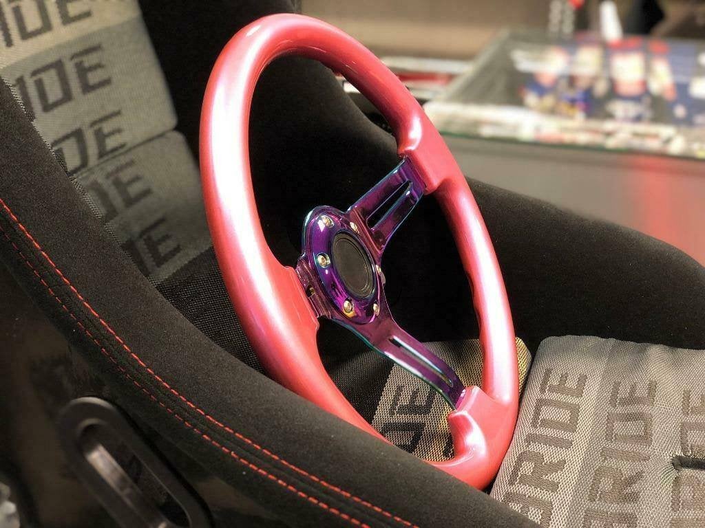 JapPower/PowerParts Racestuur sportstuur Roze neochrome, Ophalen of Verzenden
