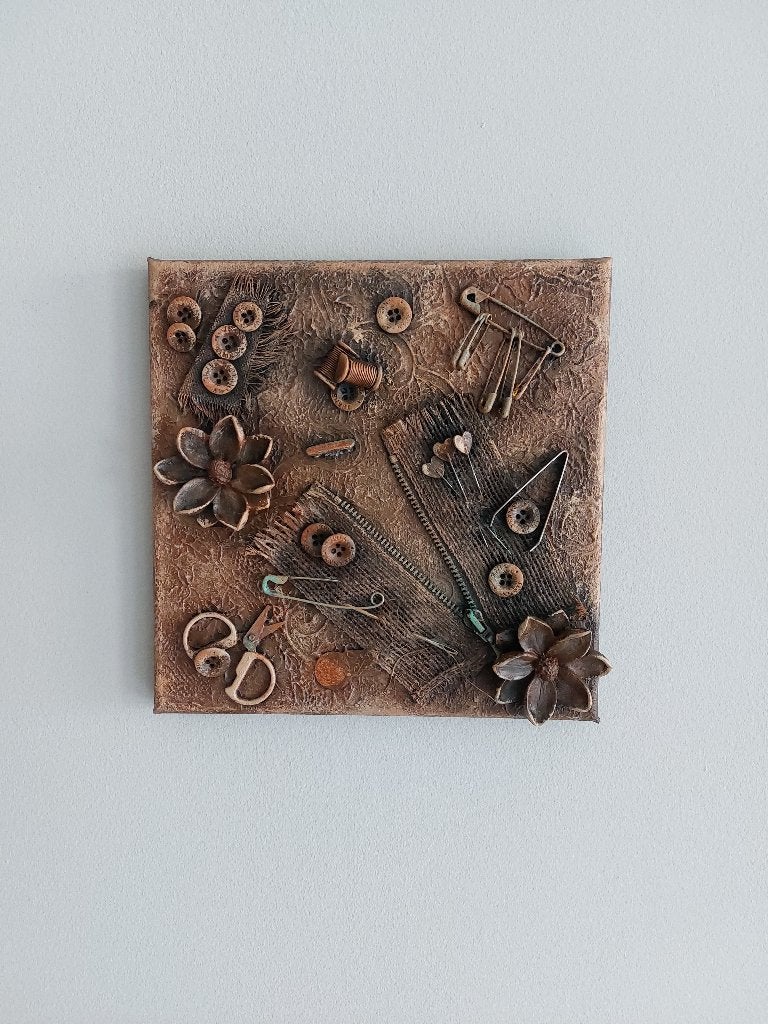 Schilderij Handmade  "Sewing", Ophalen of Verzenden