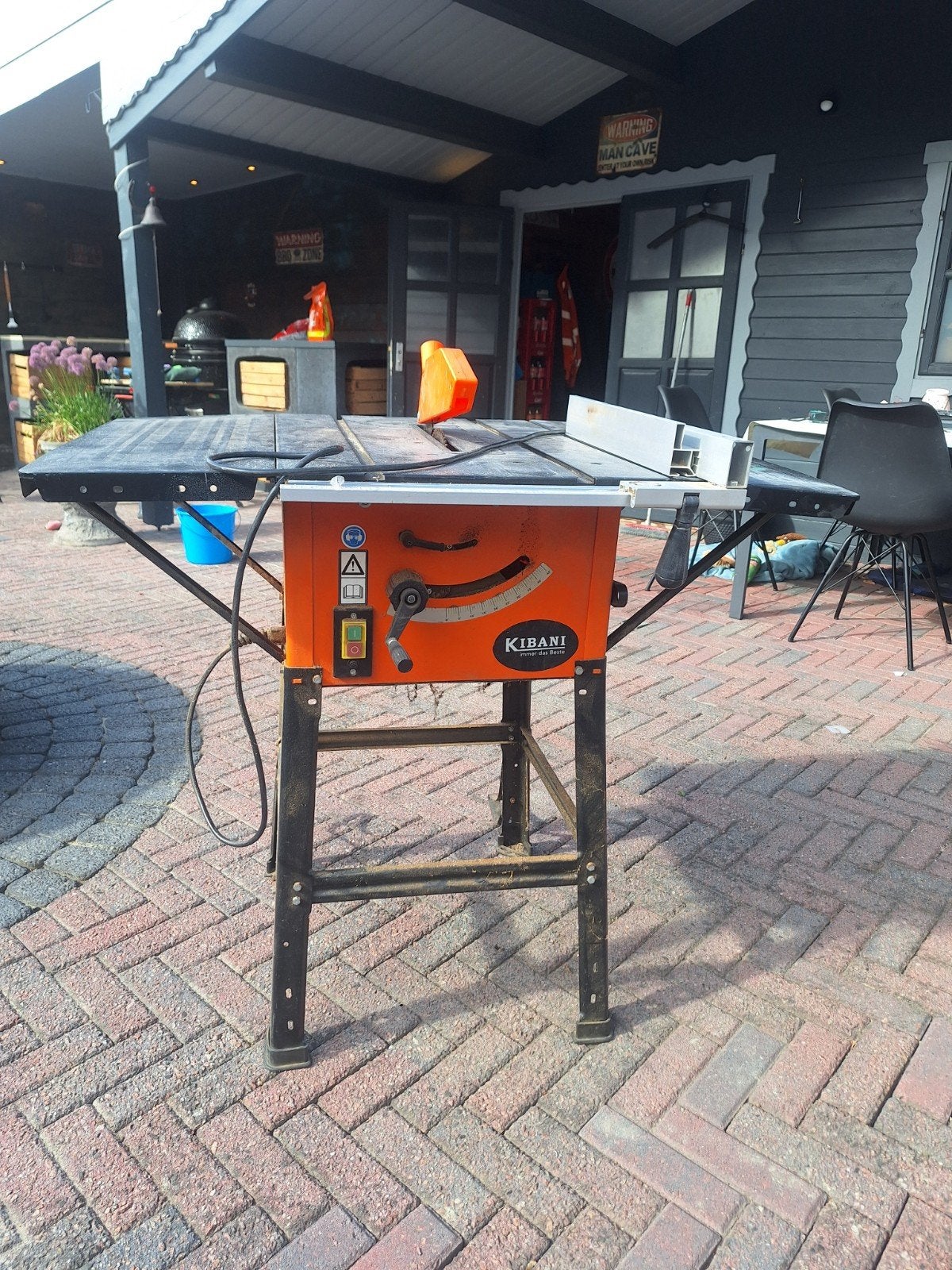Kibani Zaagtafel 1500W - Krachtige Cirkelzaag, Ophalen, Gebruikt, Cirkelzaag, 70 mm of meer