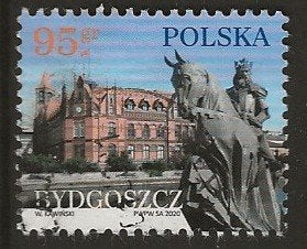 Polen 32, standbeeld gebouw voor cadee, Verzenden, Polen, Gestempeld