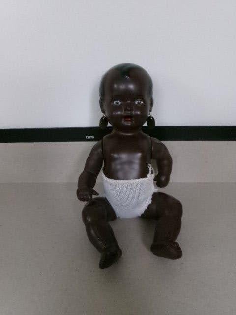 vintage  donker Schildpad popje  16 cm, Ophalen of Verzenden, Babypop
