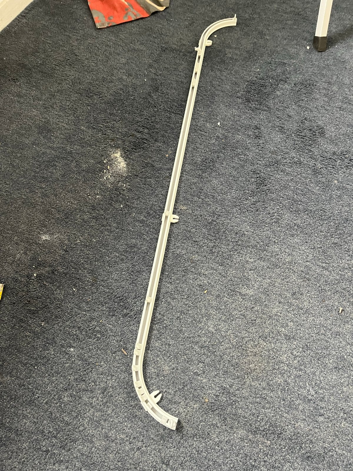 Gordijnrails 115cm met bevestigingsmateriaal, Ophalen, Inclusief montageonderdelen, Gebruikt, Wit