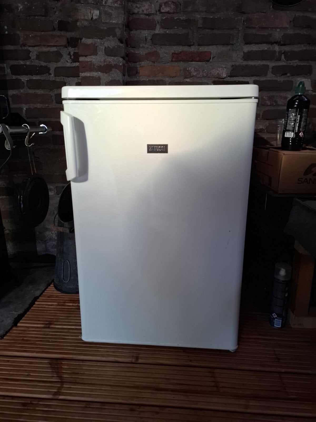 Koelkast Zanussi tafelmodel, 100 tot 150 liter, Ophalen, Gebruikt, Met vriesvak